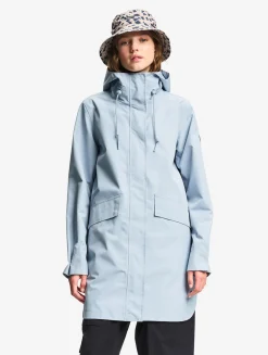 Parka longue à capuche GORE-TEX® - Bleu