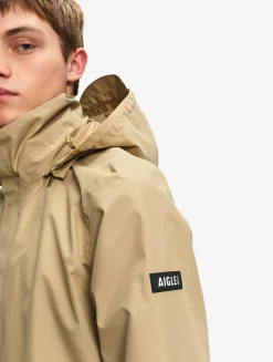 Parka longue 2 couches avec capuche retractable GORE TEX - Beige