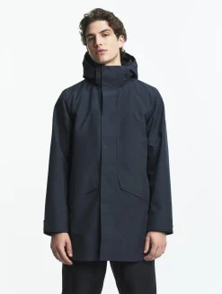 Parka longue GORE-TEX® T-KIT avec capuche - Bleu