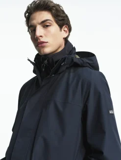 Parka longue GORE-TEX® T-KIT avec capuche - Bleu