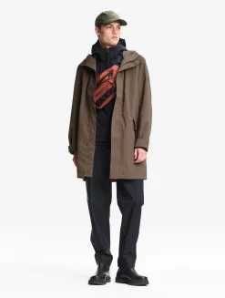 Parka longueimperméable à capuche MTD - Marron