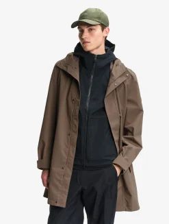 Parka longueimperméable à capuche MTD - Marron