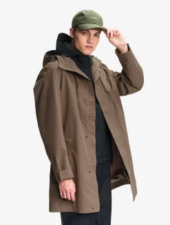 Parka longueimperméable à capuche MTD - Marron