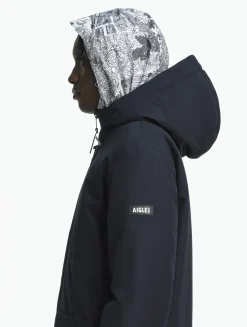 Parka longue matelassée à capuche en GORE-TEX® - Noir