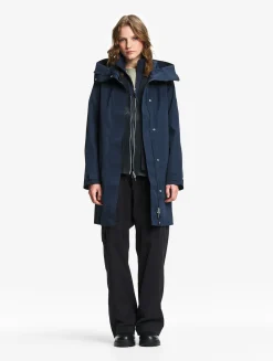 Parka longue MTD à capuche - Bleu
