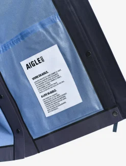 Parka MTD® 3 couches toucher coton courte et évasée - Bleu