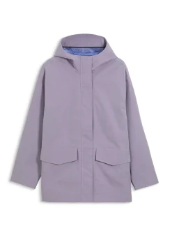 Parka MTD® 3 couches toucher coton courte et évasée - Violet