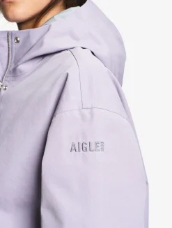 Parka MTD® 3 couches toucher coton courte et évasée - Violet