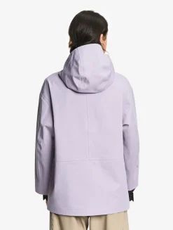 Parka MTD® 3 couches toucher coton courte et évasée - Violet