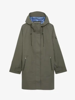 Parka MTD® 3 couches toucher coton longue imperméable avec fentes - Kaki
