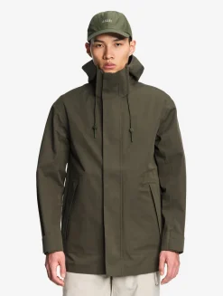 Parka MTD® 3 couches toucher coton mi-longue à capuche - Kaki