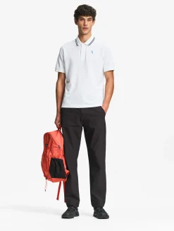 Polo Dry Fast à col rabattu avec logo sur la poitrine - Blanc