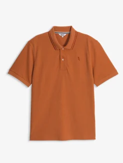 Polo Dry Fast à col rabattu avec logo sur la poitrine - Orange