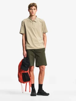 Polo DRY FAST TEXTILE® anti-UV avec logo sur la poitrine - Beige
