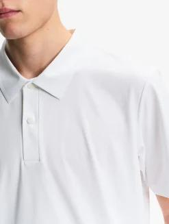 Polo DRY FAST TEXTILE® anti-UV avec logo sur la poitrine - Blanc