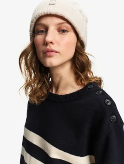 Pull marin rayé en coton et laine - Multicolore