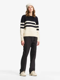 Pull marin rayé en coton et laine - Multicolore