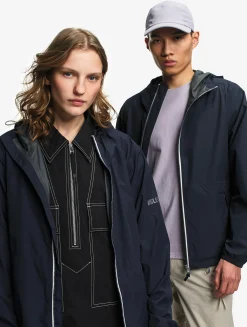Rainpack 70 : Imperméable mixte coupe-vent MTD , court et pliable - Bleu
