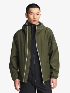 Rainpack 70 : Imperméable mixte coupe-vent MTD , court et pliable - Kaki
