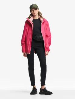 Rainpack 70 : Imperméable mixte coupe-vent MTD , court et pliable - Rose