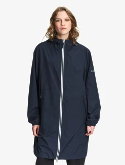 Rainpack 90 : Imperméable mixte coupe-vent MTD , long et pliable - Bleu