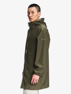 Rainpack 90 : Imperméable mixte coupe-vent MTD , long et pliable - Kaki