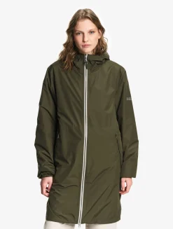 Rainpack 90 : Imperméable mixte coupe-vent MTD , long et pliable - Kaki