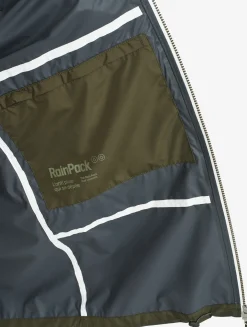 Rainpack 90 : Imperméable mixte coupe-vent MTD , long et pliable - Kaki