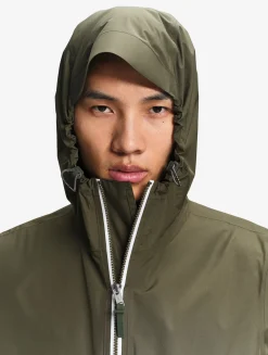Rainpack 90 : Imperméable mixte coupe-vent MTD , long et pliable - Kaki