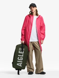 Rainpack 90 : Imperméable mixte coupe-vent MTD , long et pliable - Rose