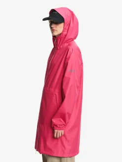 Rainpack 90 : Imperméable mixte coupe-vent MTD , long et pliable - Rose