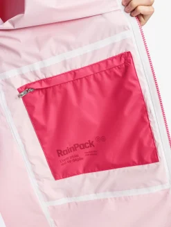Rainpack 90 : Imperméable mixte coupe-vent MTD , long et pliable - Rose