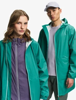 Rainpack 90 : Imperméable mixte coupe-vent MTD , long et pliable - Vert
