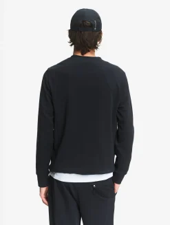 Sweatshirt col ras du cou anti-UV avec poches zippées - Noir