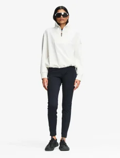 Sweatshirt à col zippé technique - Blanc