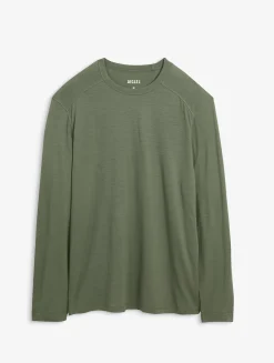 Tee-shirt thermo-régulateur manches longues en laine mérinos - Vert