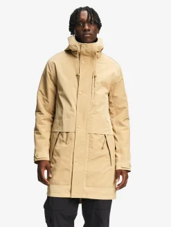 T-KIT Parka longue en coton avec 3 poches zippées MTD - Beige