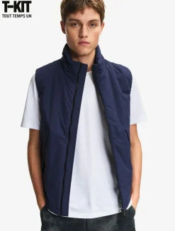 T-KIT Veste sans-manches en duvet léger déperlant - Bleu