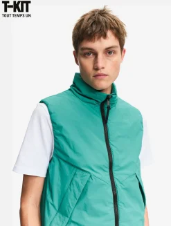 T-KIT Veste sans-manches en duvet léger déperlant - Vert