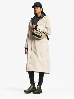 Trench-coat long avec ouverture côtés MTD® - Beige