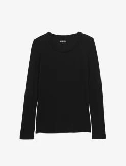 T-shirt col danseuse thermo-régulateur - Noir