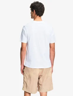 T-shirt 100% coton mi-épais avec broderie bird - coupe regular - Blanc