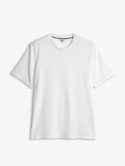 T-shirt 100% coton mi-épais avec broderie bird - coupe regular - Blanc