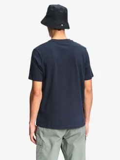 T-shirt 100% coton mi-épais avec broderie bird - coupe regular - Bleu