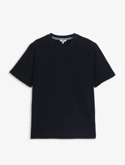 T-shirt 100% coton mi-épais avec broderie bird - coupe regular - Bleu