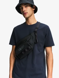 T-shirt 100% coton mi-épais avec broderie bird - coupe regular - Bleu