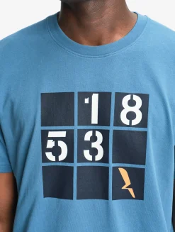 T-shirt graphique 100% coton - coupe regular - Bleu
