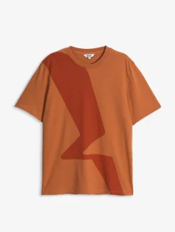 T-shirt graphique en jersey de coton - Orange