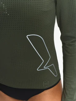 T-shirt manches longues en lycra - Aigle x Chlore - Kaki