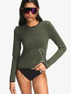T-shirt manches longues en lycra - Aigle x Chlore - Kaki